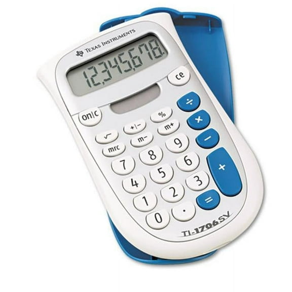 Texas Instrument TI1706SV TI-1706SV Handheld Pocket Calculator, 8-Digit LCD