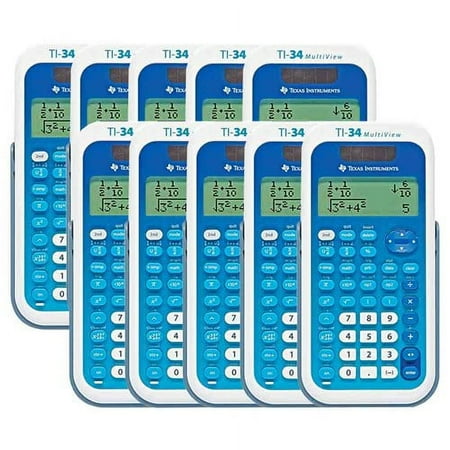 Texas Instruments 34MV/TBL/1L1/A (10-Pack) Texas Instruments TI-34 MultiView Calculator - 16 Digit(s) - LCD - Battery/Solar Powered