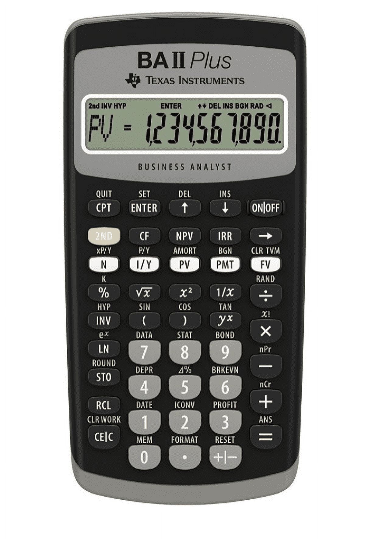 TEXAS INSTRUMENTS BA-II Plus Advance Financial Calculator, Dark Gray