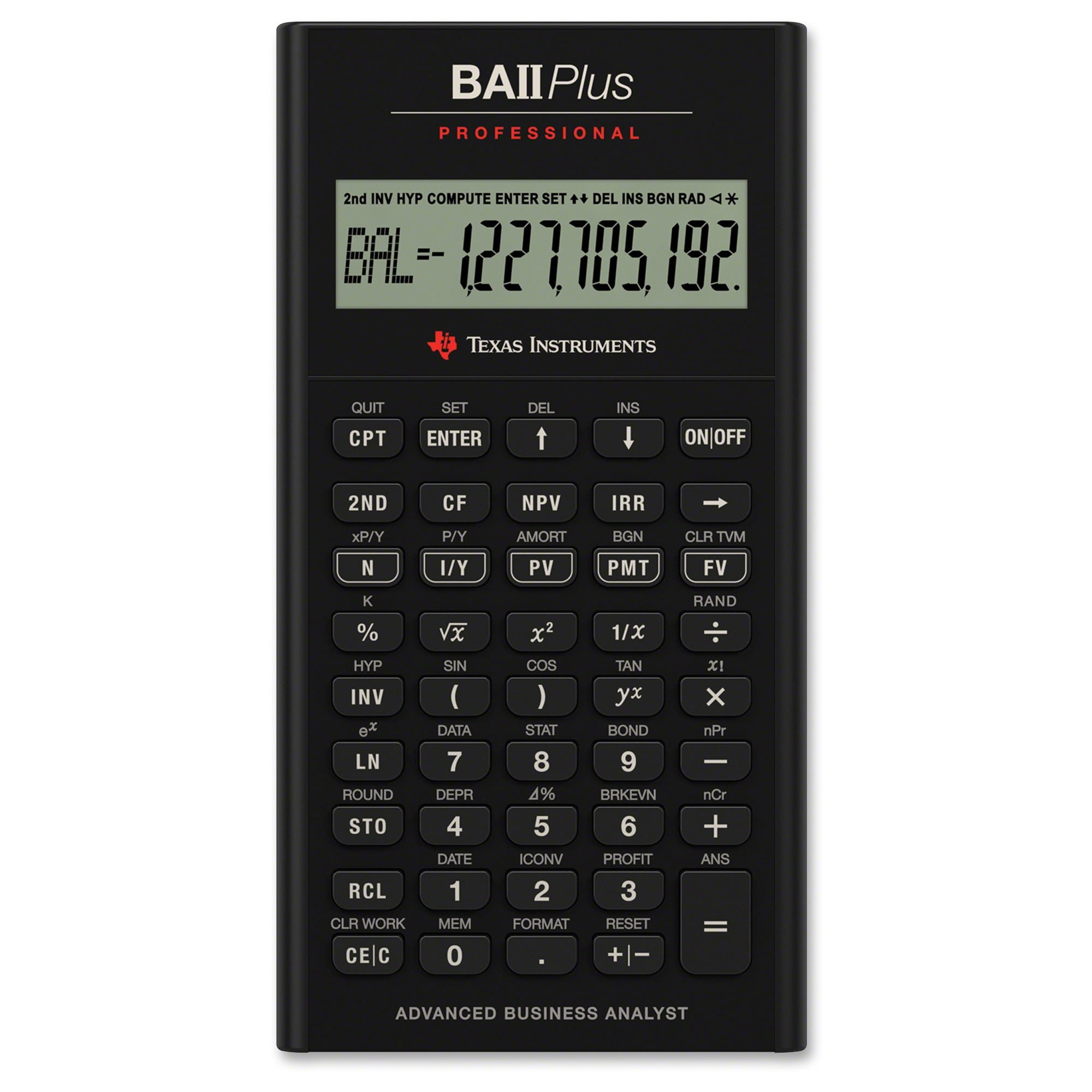 Texas Instruments BA II Plus Engineering Profession Calculator, Black