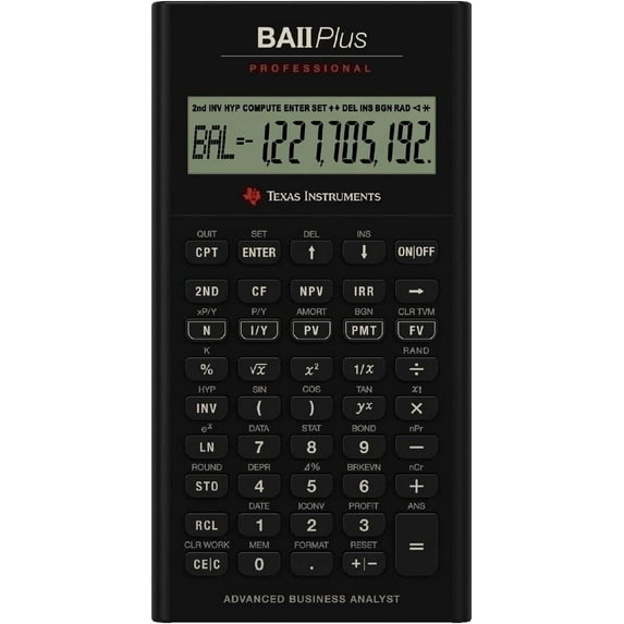 Texas Instruments BA II Plus Professional Advanced Financial Calculator
