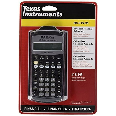 Texas Instruments BA II Plus with Advanced Financial Function Calculator, Black