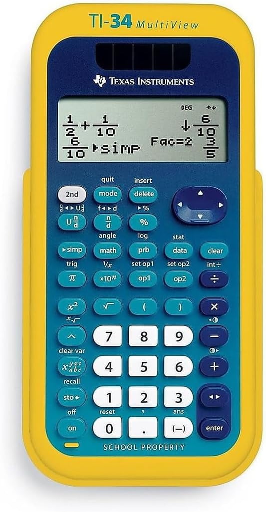 Texas Instruments TI-34 MultiView Scientific Calculator, Fraction