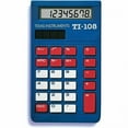 thumbnail image 1 of Texas Instruments TI-108 Elementary Calculator, 8 Digits, LCD, Solar Powered, Blue, 1 of 2