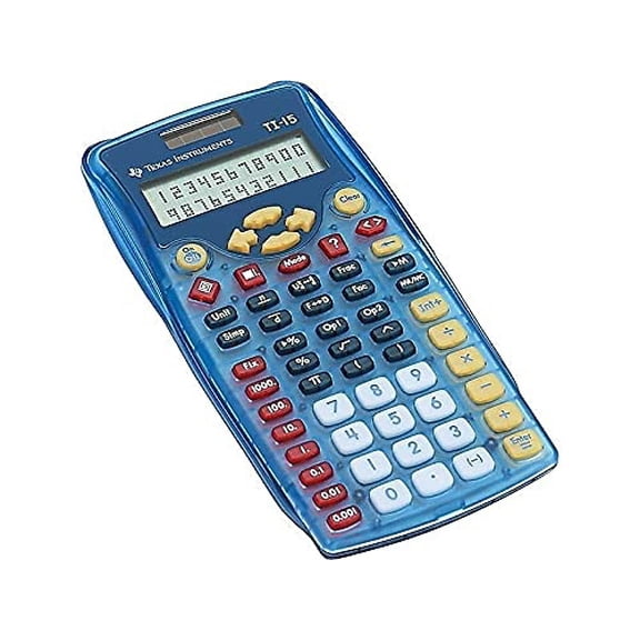 Texas Instruments TI-15 Explorer Elementary Calculator, Blue