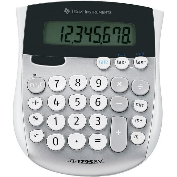 Texas Instruments TI-1795 SV Mini-Desktop Calculator, Black
