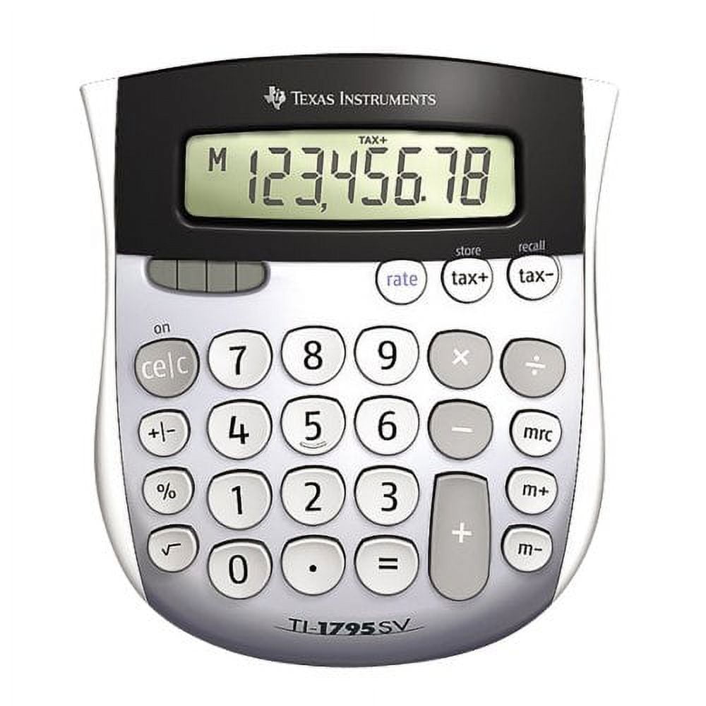 Texas Instruments TI-1795SV Minidesk Calculator, 8-Digit LCD
