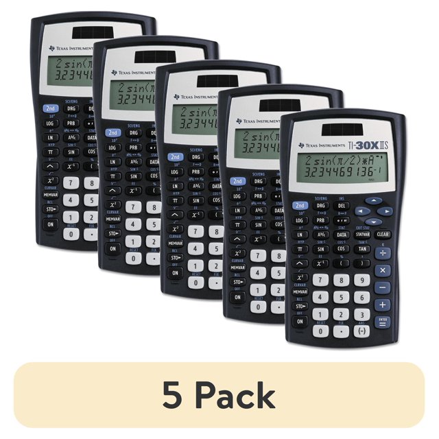 (5 pack) Texas Instruments TI30XIIS TwoLine Scientific Calculator