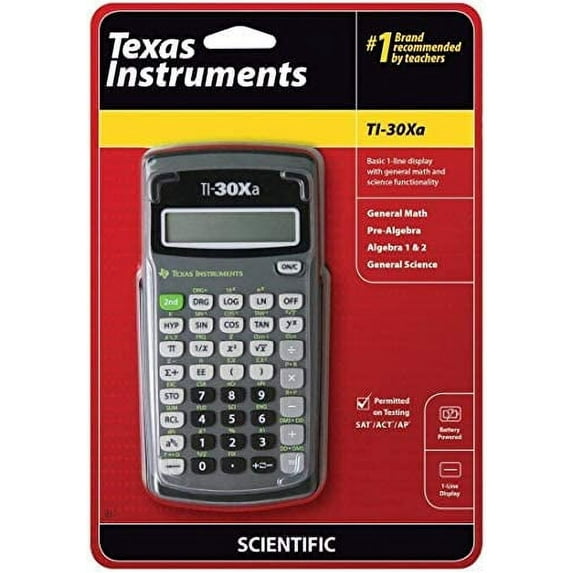 Texas Instruments TI-30XA Student Scientific Calculator, Black