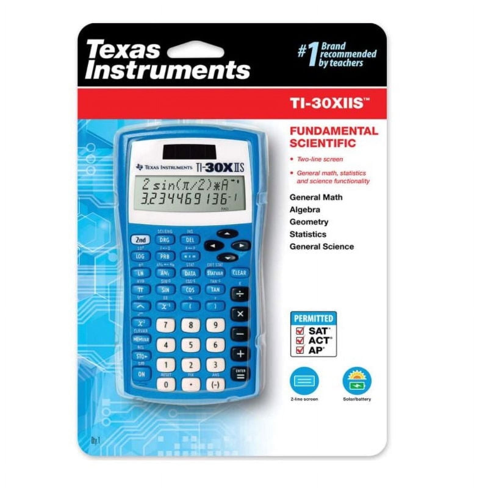 Texas Instruments TI-30XIIS Scientific Calculator, Blue