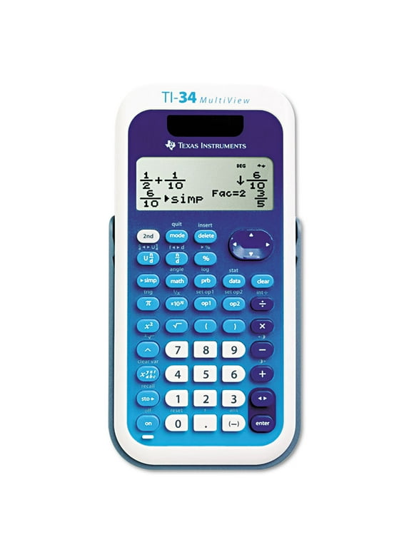 Texas Instruments TI-34 MultiView Scientific Calculator, 16-Digit LCD - 5 Pack