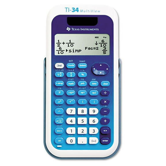Texas Instruments TI-34 MultiView Scientific Calculator, 16-Digit LCD - 5 Pack