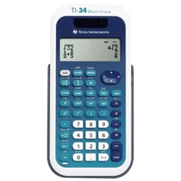 Texas Instruments TI-34 MultiView Scientific Calculator - Blue - 1 Unit - Multi-Line Display
