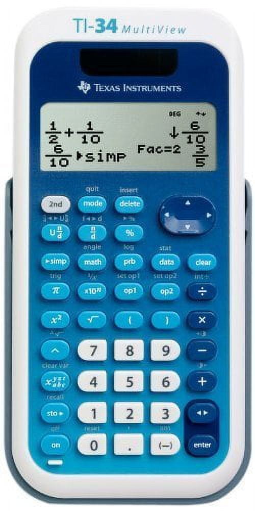 Texas Instruments TI-34 MultiView Scientific Calculator - Blue/White