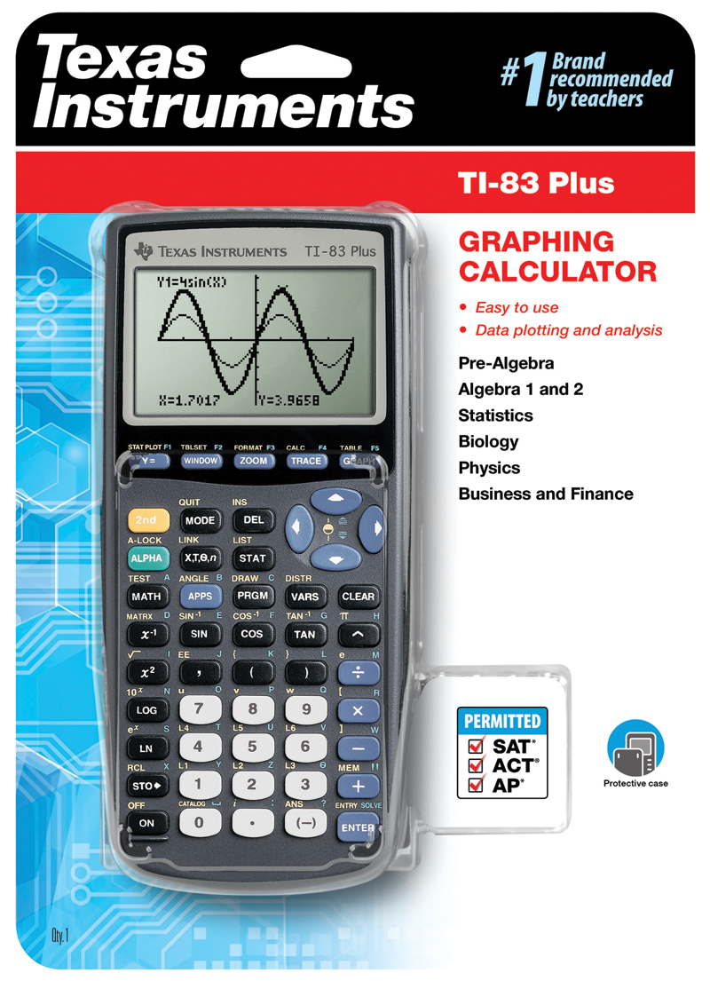 Texas Instruments TI-83 Plus Graphing Calculator education level High School Math and Science - image 1 of 5