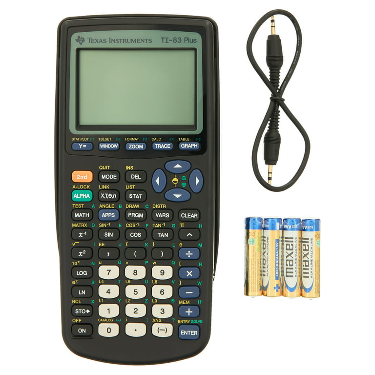 TEXAS INSTRUMENTS TI-83 REGULAR GRAPHING CALCULATOR AND COVER