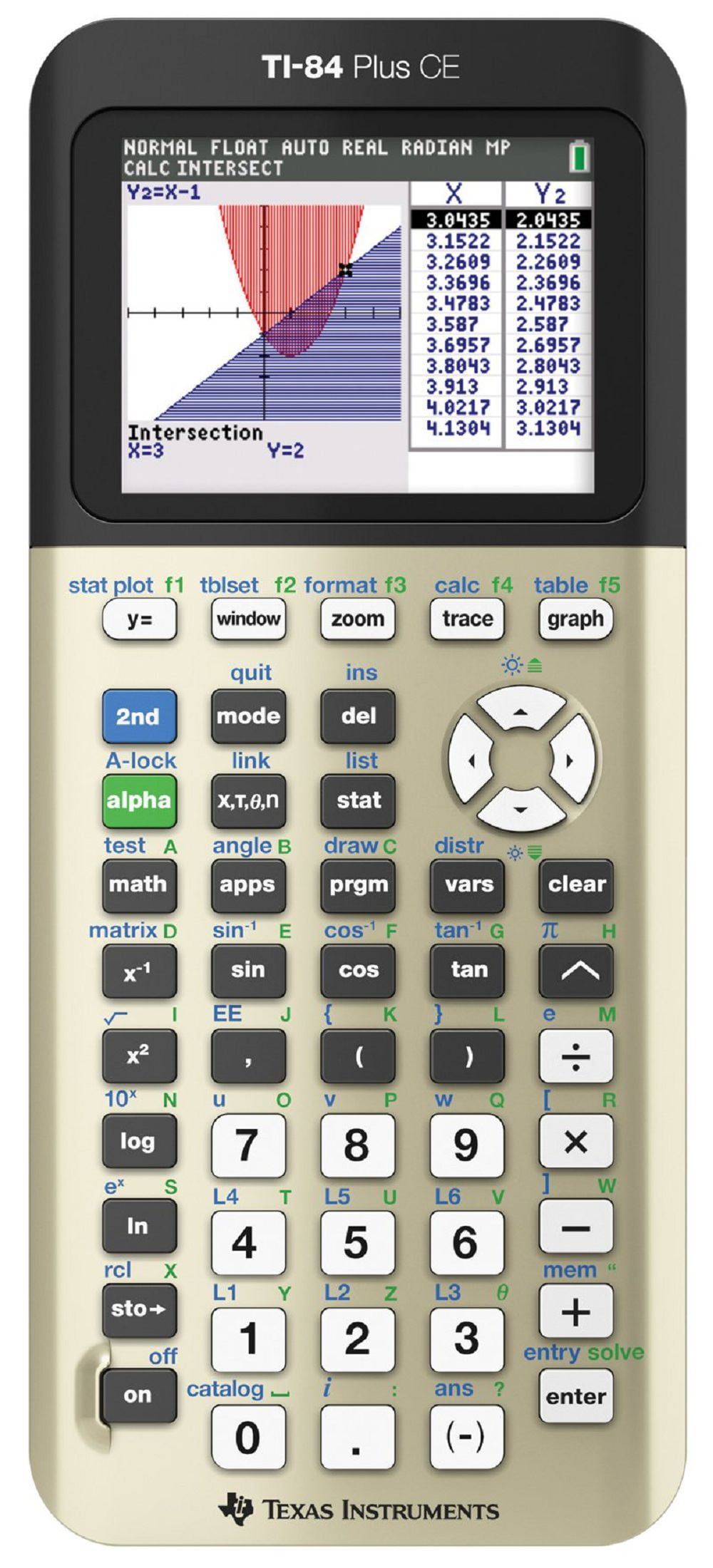 Texas Instruments TI-84 Plus CE Graphing Calculator, Gold