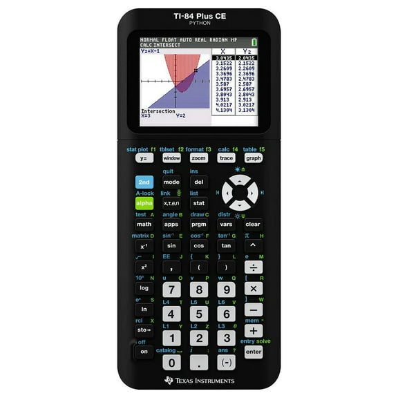 Pre-Owned Texas Instruments TI-84 Plus CE Graphing Calculator, Black, Rechargeable, High School and College