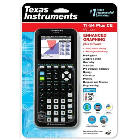 product image of Texas Instruments TI-84 Plus CE Graphing Calculator High School and College, Black