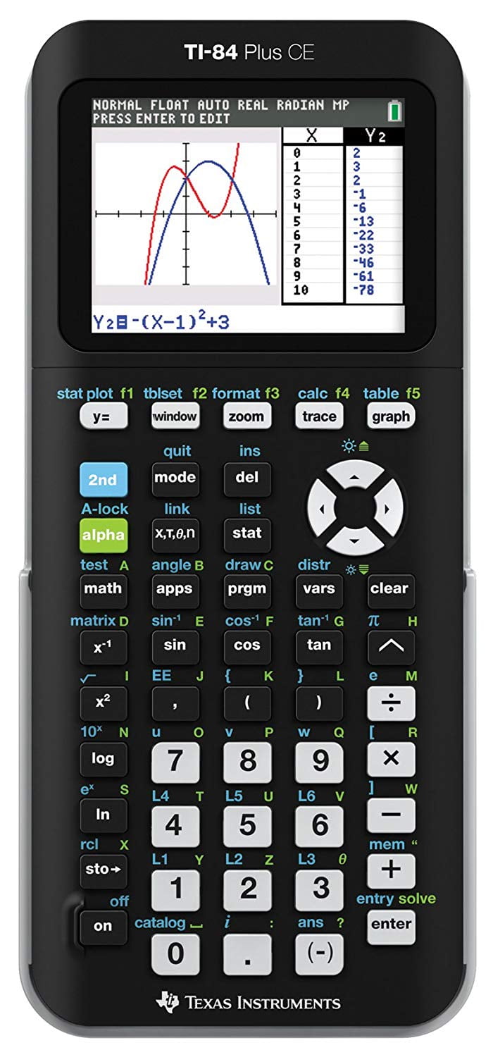 Texas Instruments TI-84 Plus CE Graphing Calculator, Matte Black