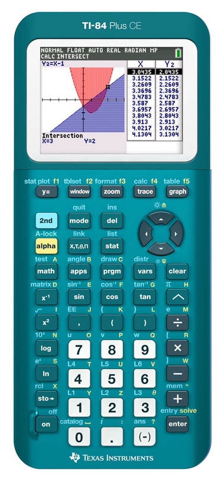 Texas Instruments TI-84 Plus CE Graphing Calculator, Matte Teal