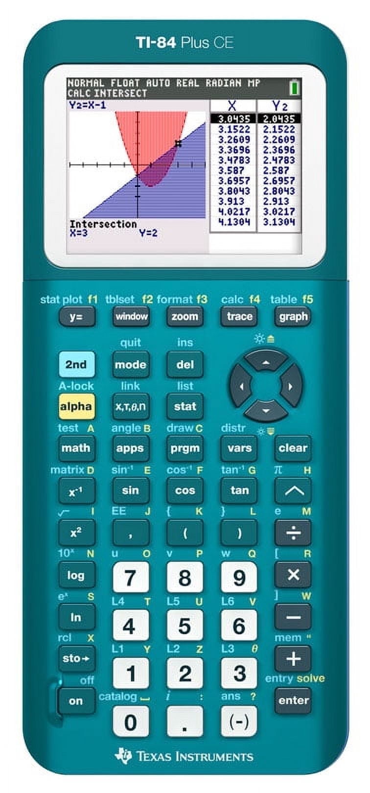 Texas Instruments TI-84 Plus CE Graphing Calculator, Matte Teal
