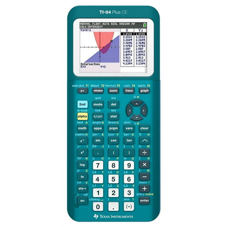 Texas Instruments TI-84 Plus CE 手持ちグラフ電卓 ティール 84PLCE/TBL/1(中古品) Texas Instruments TI-84 Plus CE Graphing Calculator, Matte Teal