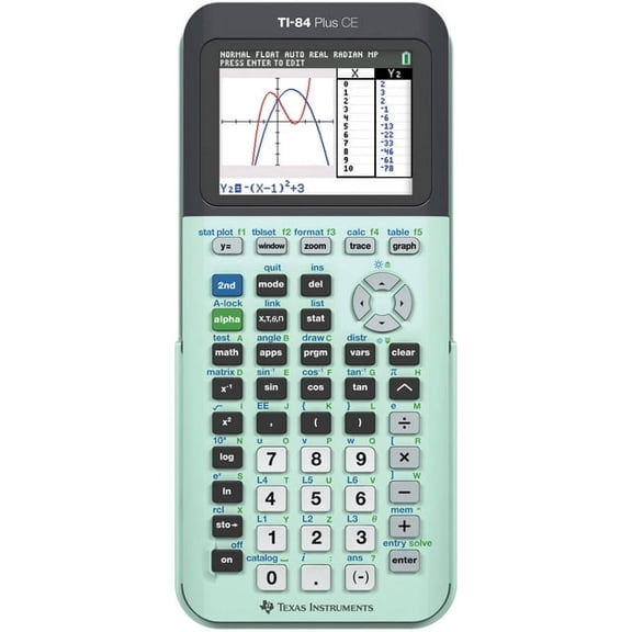 Pre-Owned Texas Instruments TI-84 Plus CE Graphing Calculator, Mint, Rechargeable, High School and College