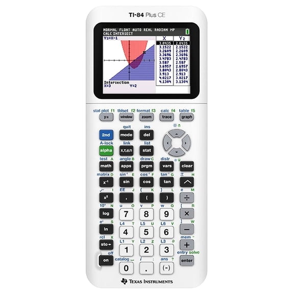Texas Instruments TI-84 Plus CE Graphing Calculator, White