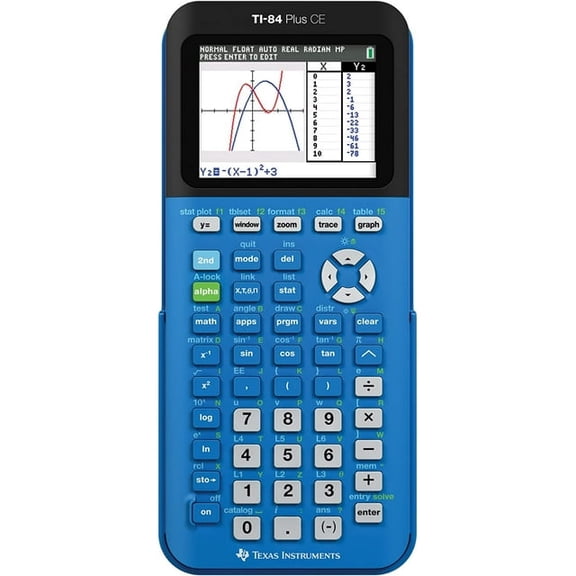 Pre-Owned Texas Instruments TI-84 Plus CE Graphing Calculator, Lightning, Rechargeable, High School and College