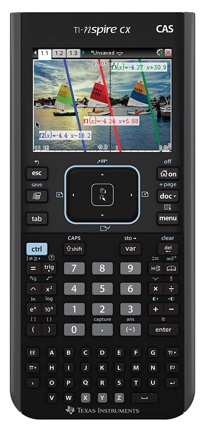 Texas Instruments TI-Nspire CX II CAS Color Graphing Calculator with  Student Software (PC/Mac), Black