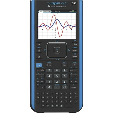 Texas Instruments TI-Nspire CX II CAS Color Graphing Calculator with Student Software (PC/Mac), Blue
