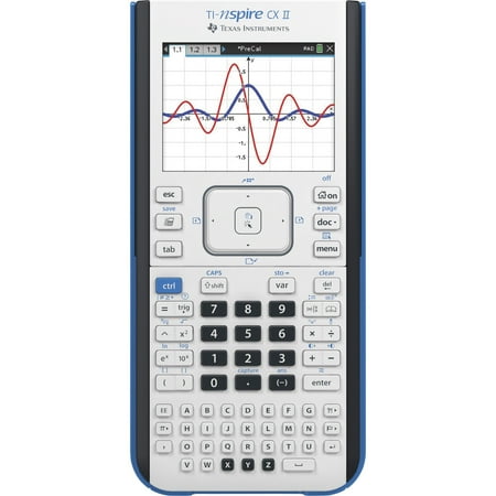Texas Instruments TI-Nspire CX II Graphing Calculator with Rechargeable Battery, White