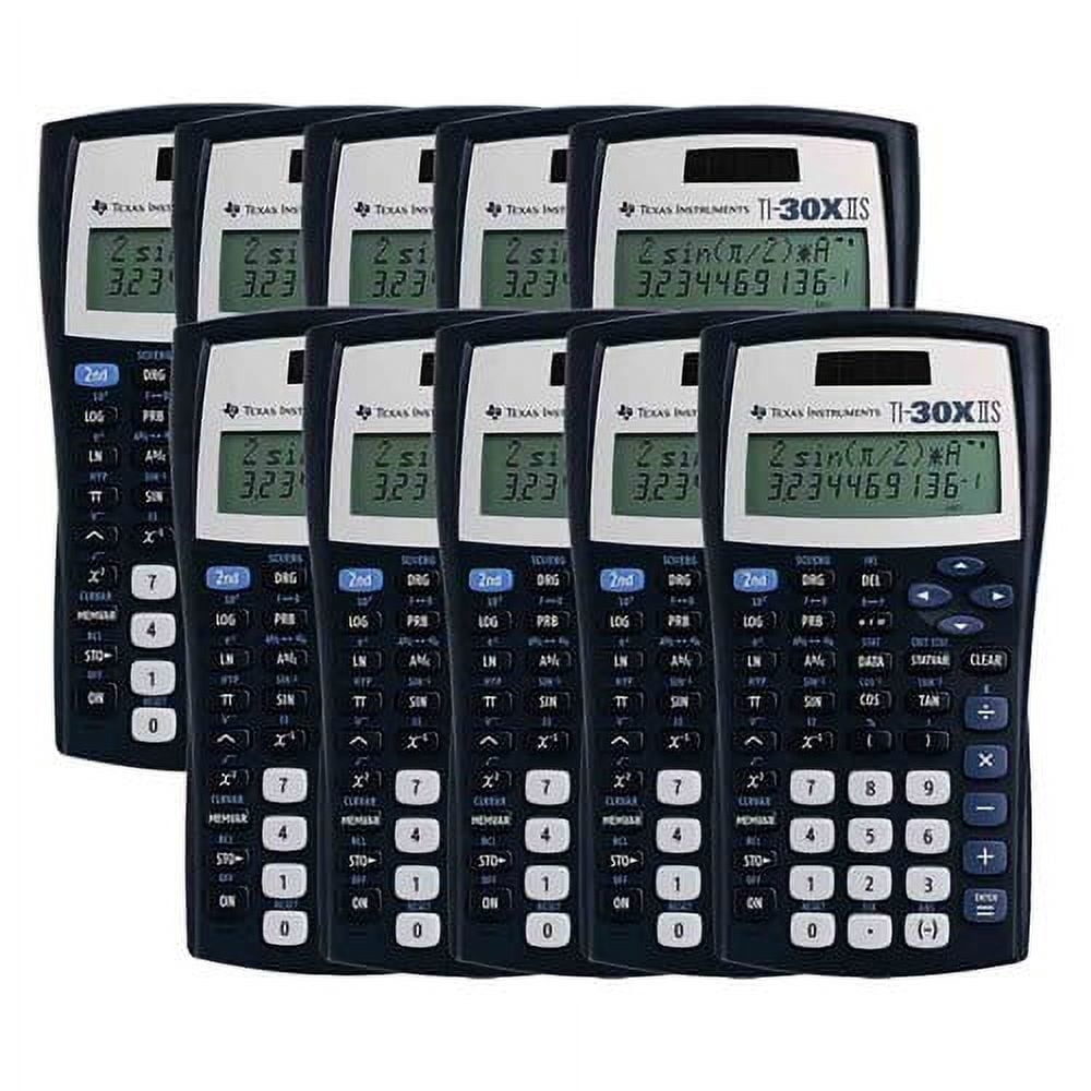 Texas Instruments TI30XIIS Scientific Calculator 30XIISBKAN (10-Pack) TI-30XIIS Scientific Calculator-Black