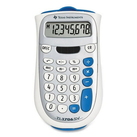 Texas Instruments Ti-1706sv Handheld Pocket Calculator, 8-Digit Lcd | Order of 1 Each