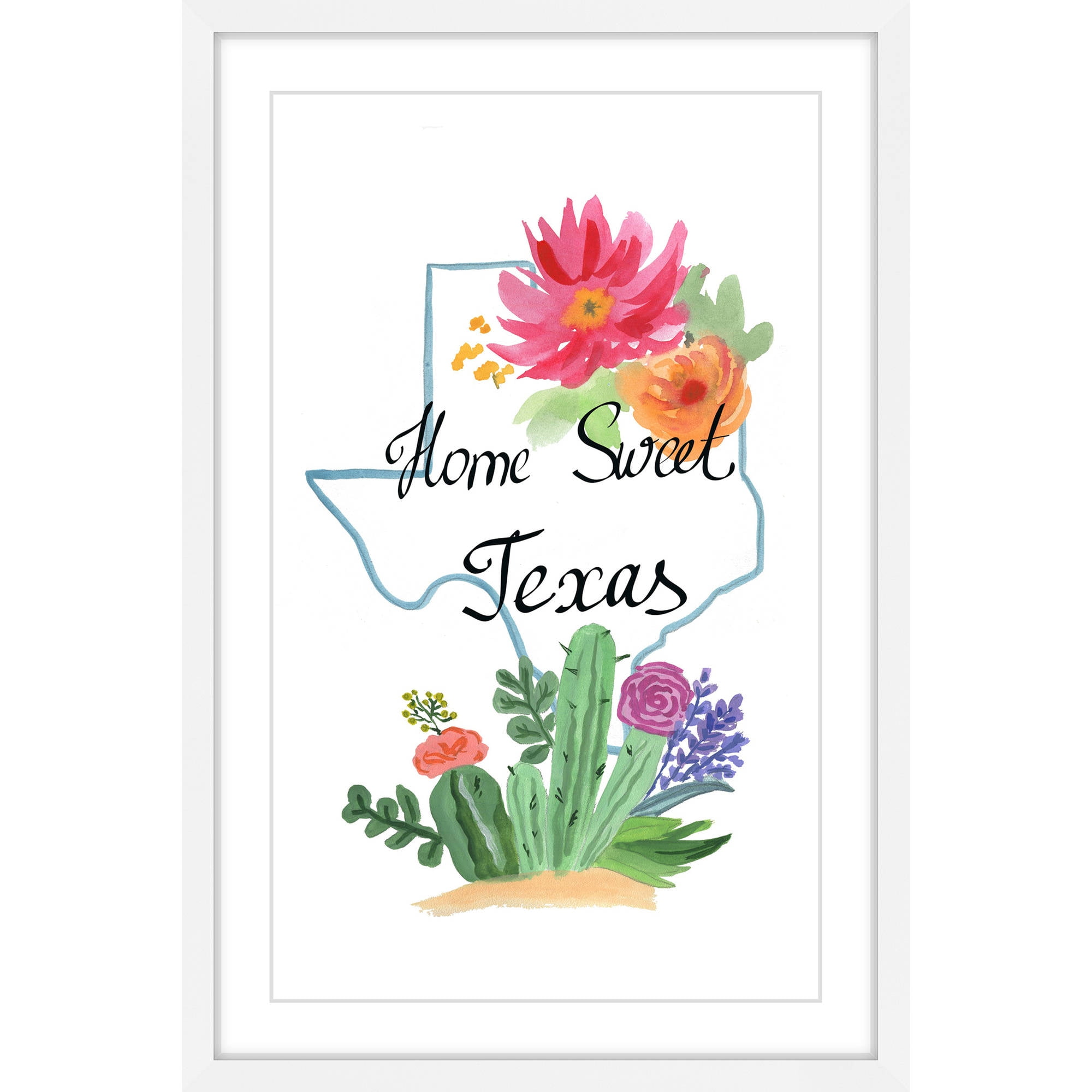 "Texas Is My Home" Framed Painting Print