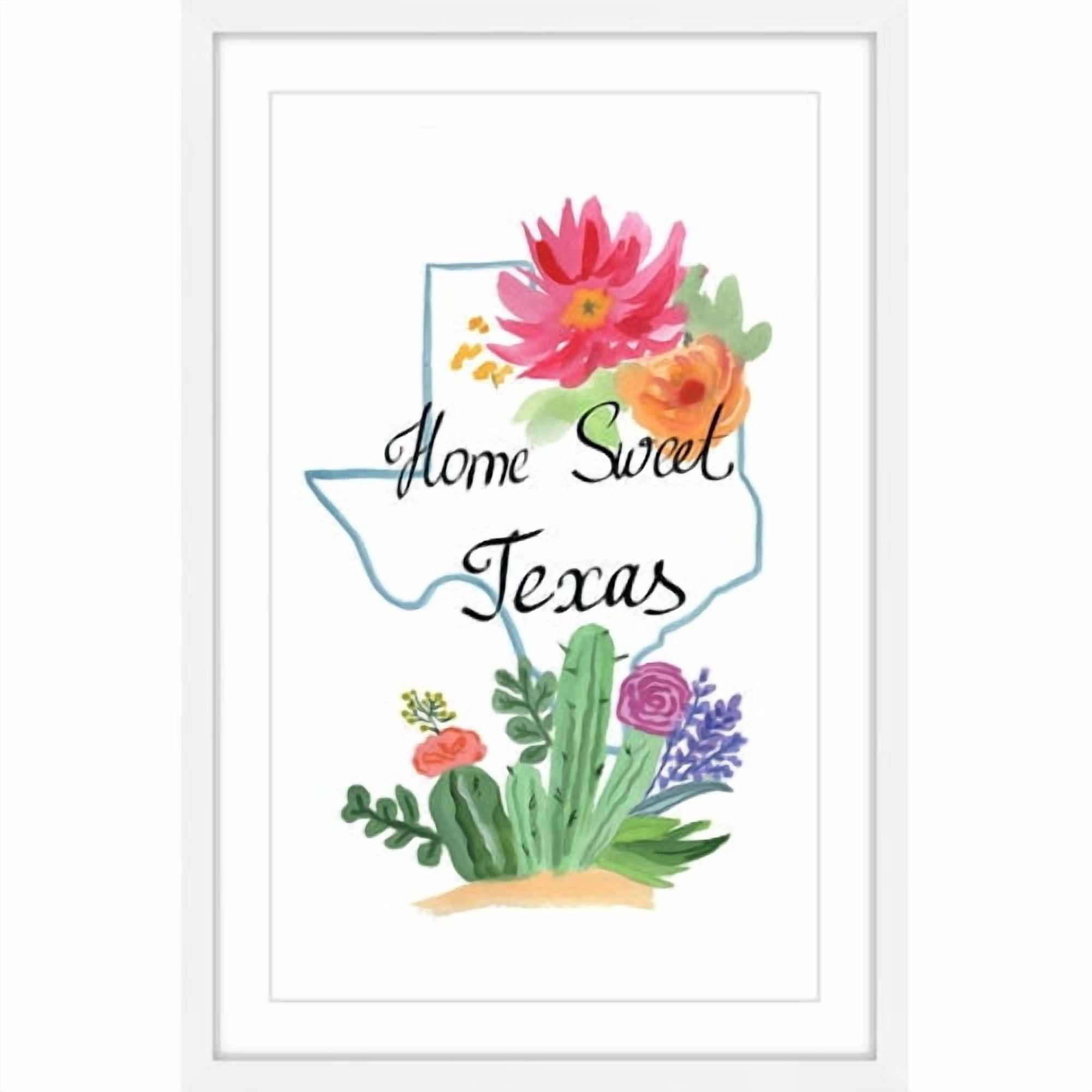 "Texas Is My Home" Framed Painting Print