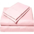 thumbnail image 1 of Texas King Size 4 Piece Sheet Set, 300 Thread Count Fabric, 12" Deep Pocket, Sateen Finish Sheets, 100% Egyptian Cotton, Cool and Breathable - Pink Solid., 1 of 6