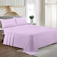 thumbnail image 1 of Texas King Size Egyptian Cotton Family King Sheet Set Premium 800 TC Super Soft Family King Bed Sheets Lilac Solid 18 Inch Deep Pocket 4PC- 1 Flat Sheet, 1 Fitted Sheet & 2 Pillowcase, 1 of 7