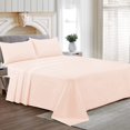 thumbnail image 1 of Texas King Size Egyptian Cotton Family King Sheet Set Premium 800 TC Super Soft Family King Bed Sheets Peach Solid 21 Inch Deep Pocket 4PC- 1 Flat Sheet, 1 Fitted Sheet & 2 Pillowcase, 1 of 7