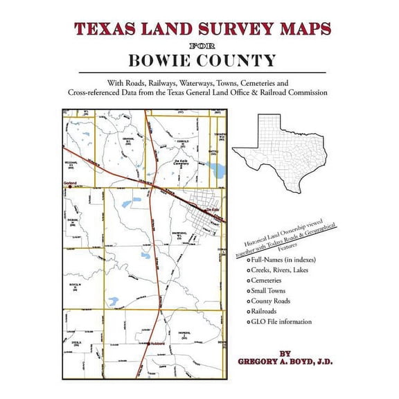 Texas Land Survey Maps for Bowie County (Paperback)