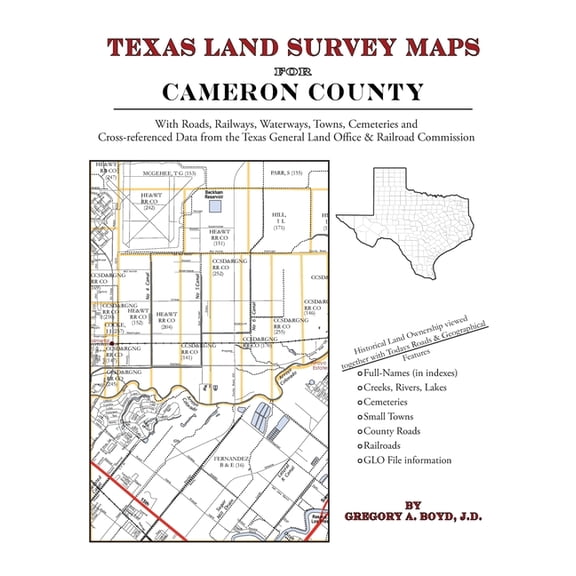 Texas Land Survey Maps for Cameron County (Paperback)
