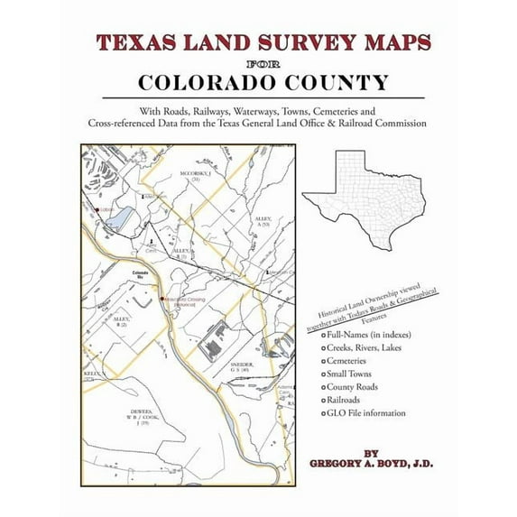 Texas Land Survey Maps for Colorado County (Paperback)