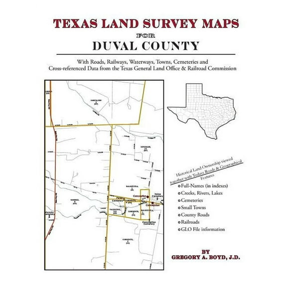 Texas Land Survey Maps for Duval County (Paperback)