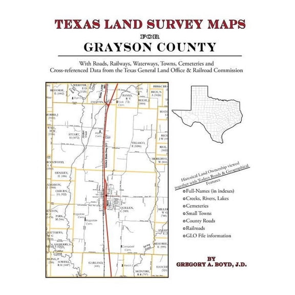 Texas Land Survey Maps for Grayson County (Paperback)