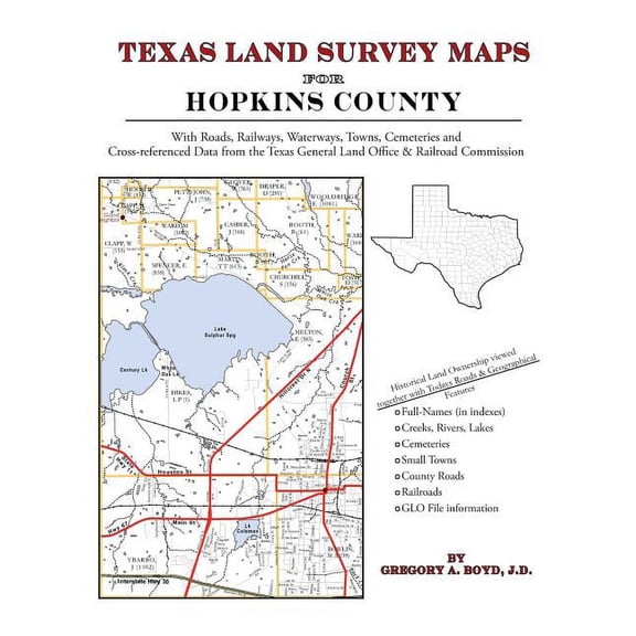 Texas Land Survey Maps for Hopkins County (Paperback)