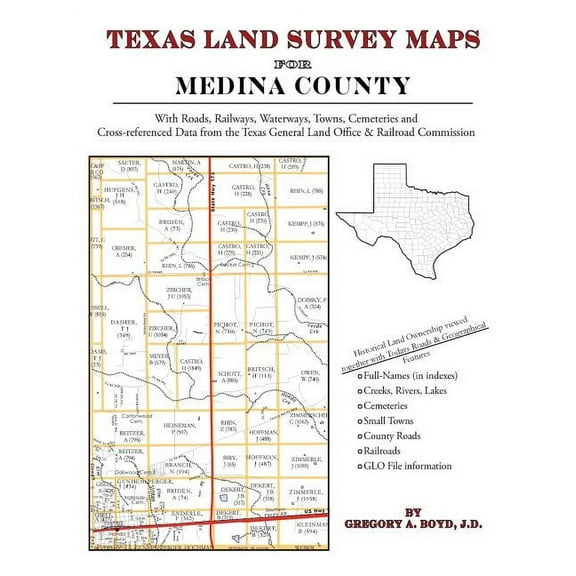 Texas Land Survey Maps for Medina County