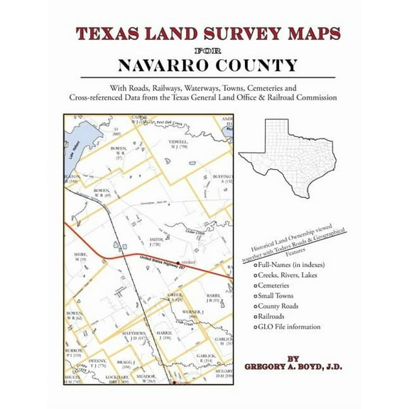 Texas Land Survey Maps for Navarro County (Paperback)