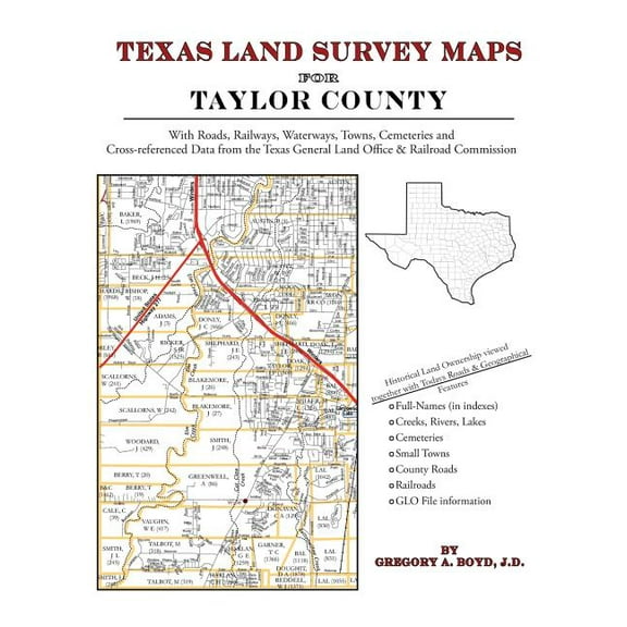 Texas Land Survey Maps for Taylor County (Paperback)