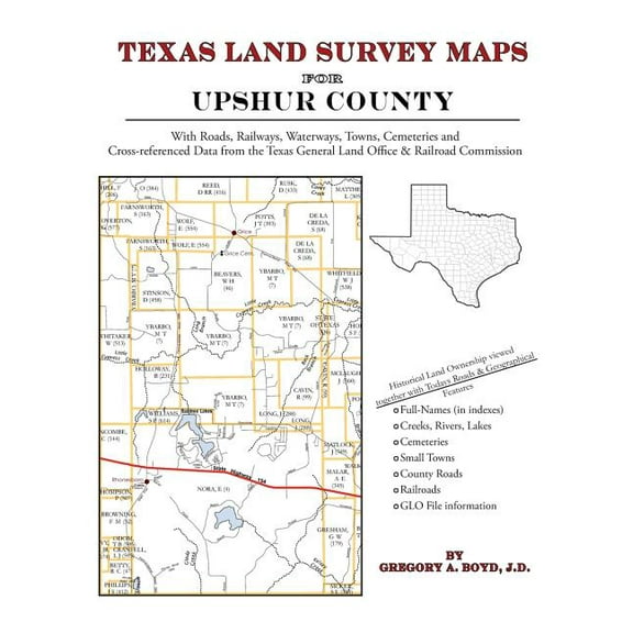 Texas Land Survey Maps for Upshur County (Paperback)